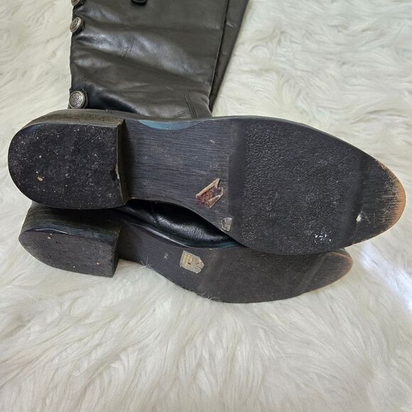 ARTURO CHIANG Black Leather Knee High Riding Boots Women's Size 9.5M - Picture 9 of 11